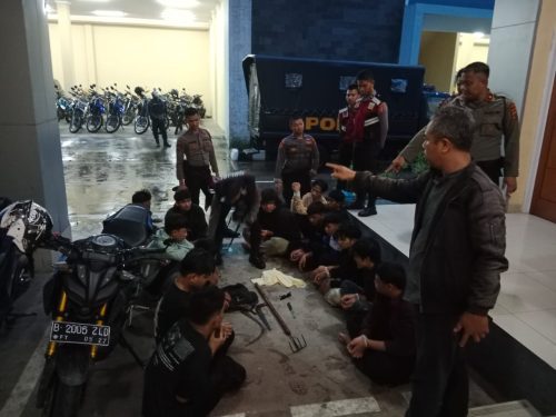 Hendak Tawuran, Belasan Berandalan Bermotor Diamankan Sat Samapta Polresta Tangerang