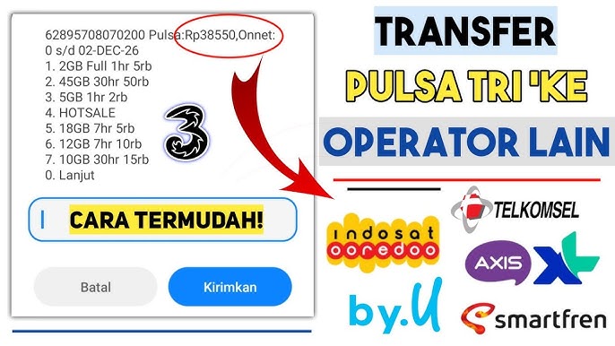Begini Cara Transfer Pulsa Tri Ke Telkomsel