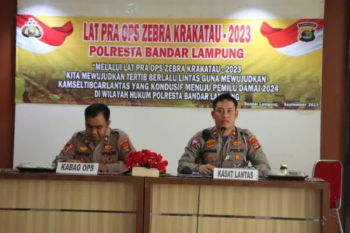 Polresta Bandar Lampung Gelar Lat Pra Ops Zebra Krakatau 2023