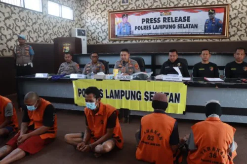 Tiga pelaku Komplotan Pencuri Ternak Sapi di Amankan Tekab 308 Polres Lampung Selatan, Dua Masih Dibawah Umur