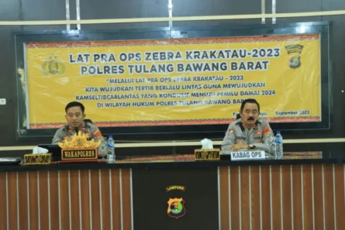 Ops Zebra Krakatau 2023 Akan Dimulai, Polres Tulang Bawang Barat Gelar Lat Pra Ops