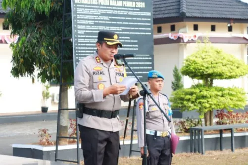 Kapolres Lampung Timur Pimpin Apel Gelar Pasukan Ops Zebra Krakatau 2023