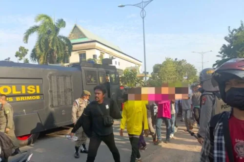Terkait Unjuk Rasa Ricuh di Kantor BP Batam, Polisi Amankan 43 Orang
