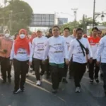 Antusias Warga Ikuti Jalan Sehat Kirab Pemilu 2024 Di Bandar Lampung