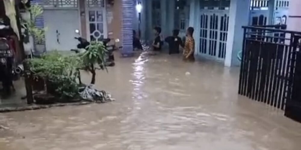 Hujan Lebat Mengguyur Bandar Lampung, Sejumlah Wilayah Terendam Banjir