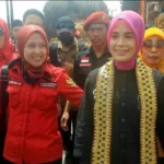 Sekretaris Komisi IV DPRD Lampung Kostiana Sambut Kedatangan Istri Ganjar Pranowo