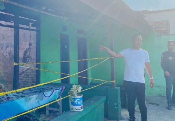 Ketua DPD KNPI Provinsi Lampung, Iqbal Ardiansyah Meninjau lokasi Kebakaran