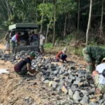 Satgas TMMD Kodim 0421/LS Hampir Rampungkan Jalan Onderlagh Sepanjang 500 Meter di Desa Budi Lestari
