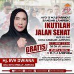 Walikota Bandar Lampung Ajak Warga Jalan Sehat di Tugu Adipura