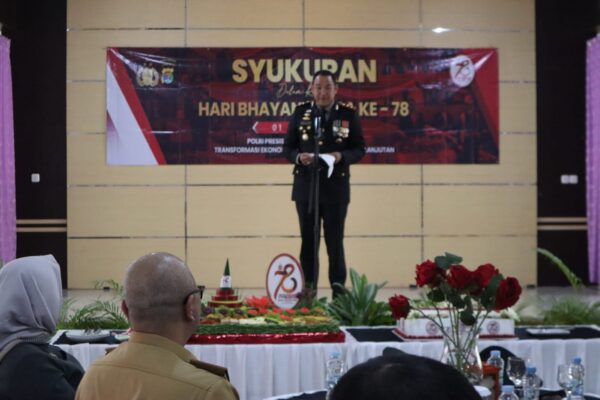 Polres Tanggamus Gelar Upacara dan Syukuran Peringatan ke-78 Hari Bhayangkara