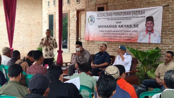 Melalui Sosper, Anggota DPRD Lamsel, M. Akyas Sampaikan Maaf dan Tetap Istiqomah Layani Masyarakat