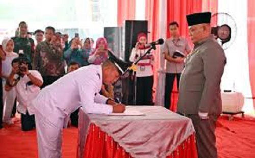 Perubahan Undang-Undang No. 3 Tahun 2024, 25 Kepala Desa di Kecamatan Natar Kembali Dikukuhkan Bupati Lampung Selatan
