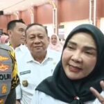 Walikota Eva Dwiana Bersama Kapolresta Kukuhkan Satgas RETINAA Siswa SMP Se-Kota Bandar Lampung