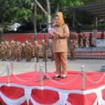 Asisten Pemerintahan dan Kesra Pimpin Apel Mingguan Pemkab Lampung Selatan