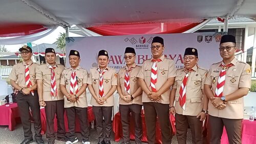 Bawaslu Provinsi Lampung Gelar Lomba Gerak Jalan Pramuka dan Budaya