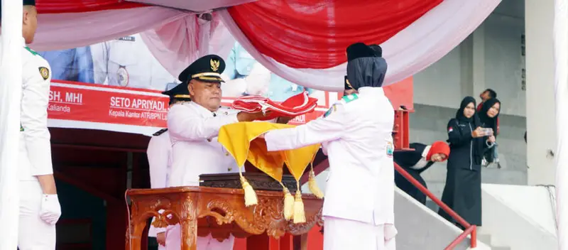 Bupati Lampung Selatan Pimpin Upacara Peringatan HUT Ke-79 Kemerdekaan RI