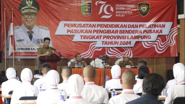 Diklat Calon Pasukan Pengibar Bendera Pusaka Tingkat Provinsi Lampung Tahun 2024 Resmi Dibuka