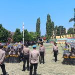 Siapkan Pengamanan Pilkada 2024, Polres Tanggamus Gelar Latihan Dalmas
