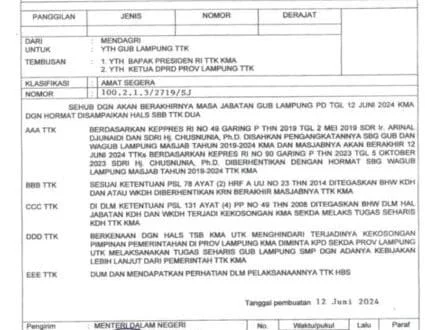 Ketua Komisi IV DPRD Ismet Roni Sebut Mendagri Terbitkan SK Plh Gubernur