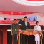 Khidmat, Upacara Penurunan Bendera HUT ke-79 RI di Lampung Selatan Berjalan Lancar