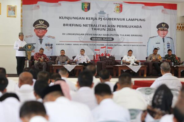 Pj. Gubernur Samsudin Berikan Briefing Terkait Netralitas ASN di Tulang Bawang