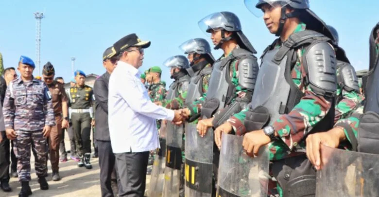 Pj. Gubernur Samsudin Pimpin Apel Gelar Pasukan Operasi Mantap Praja Krakatau 2024