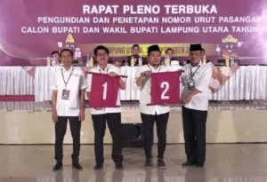 Penetapan No Urut Paslon Bupati Lampung Utara Tahun 2024