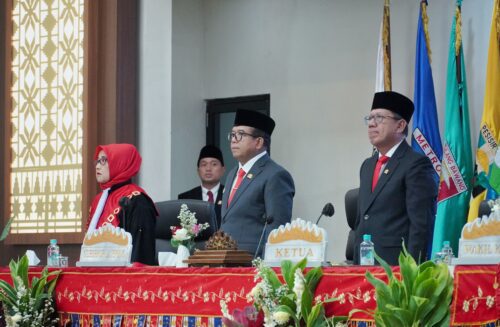 Pj. Gubernur Hadiri Rapat Paripurna Istimewa DPRD, Pelantikan Anggota DPRD Provinsi Lampung Periode 2024-2029