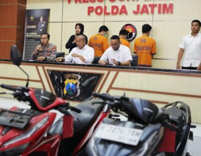 Tiga Tersangka Curanmor Berhasil Diamankan Polda Jatim