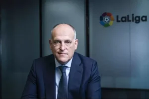 Presiden La Liga, Javier Tebas. Foto: AFP