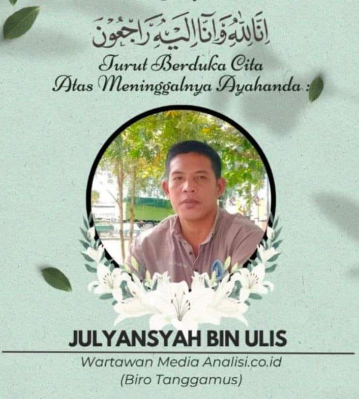 Juliansyah, Kabiro Media Analisi.co.id Tanggamus Telah pulang ke Rahmatulloh Dalam Kecelakaan Tragis