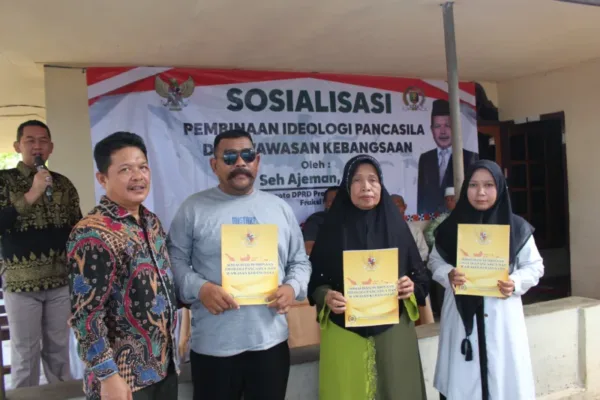 Anggota DPRD Provinsi Lampung, Seh Ajeman, S.Ag, Gelar Sosialisasi Pembinaan Ideologi Pancasila dan Wawasan Kebangsaan