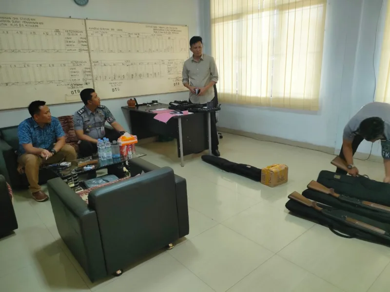 Polres Lampung Utara Periksa Senpi di Rutan Kotabumi