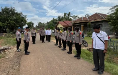 Polres Lampung Utara Amankan Kampanye Paslon Bupati dan Wakil Bupati Nomor Urut Dua