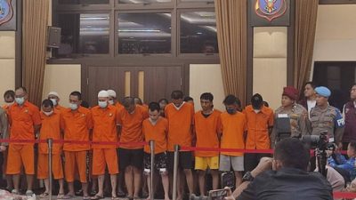 Konferensi pers terkait pencapaian desk pemberantasan narkoba di Rupatama Polri. Foto: kumparan