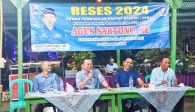 Agus Sartono Ajak Masyarakat Untuk Membangun Lamsel Lebih Maju