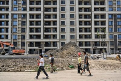 Ilustrasi krisis properti di China. Foto: /AFP