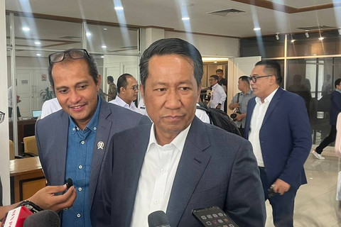 Menteri Hukum Supratman Andi Agtas di Kompleks Parlemen, Jakarta, Senin (4/11/2024). Foto: Ist