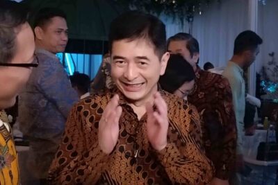 Ketua Umum Kadin, Arsjad Rasjid di rumah dinas Menteri Koordinator Bidang Perekonomian Airlangga Hartarto, Kamis (11/4/2024) Foto: Ist