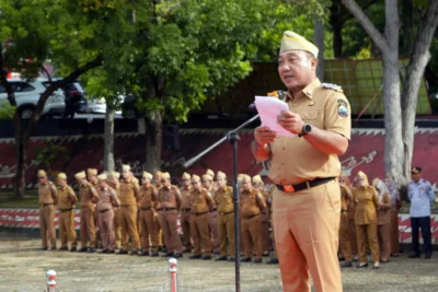 Wakil Bupati Lampung Selatan, M. Syaiful Anwar Pimpin Apel Perdana di Pemkab Lampung Selatan