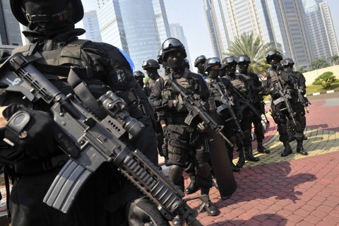 Ilustrasi pasukan Densus 88. Foto: AFP