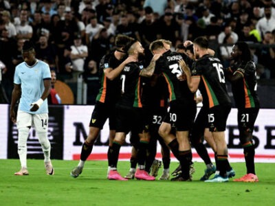 Venezia FC vs Lazio dalam laga pekan perdana Serie A Liga Italia 2024/25 di Stadio Olimpico pada 18 Agustus 2024. Foto: tiziana fabi / AFP