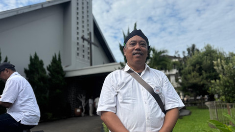 Ketua Panitia Ibadah Kenaikan Yesus Kristus di GKJ Gondokusuman Yogya, Joko Pamungkas. Foto: Pandangan Jogja
