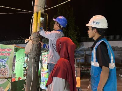 Pemeriksaan Alat Pengukur dan Pembatas (APP) di area Pusat Kuliner Malam Stadion Sukung Kotabumi, Lampung Utara