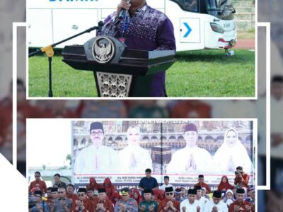 Pemkab Lampung Utara Lepas Keberangkatan Jemaah Haji Kloter 2 Tahun 2025