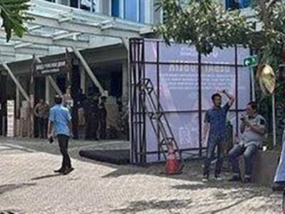 Batas akses masuk undangan debat publik PSU Kabupaten Pesawaran. Foto : Lampung Geh