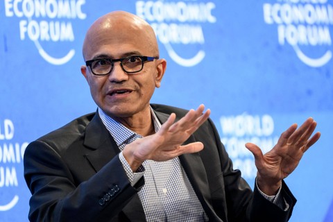 CEO Microsoft Satya Nadella. Foto: Fabrice COFFRINI / AFP