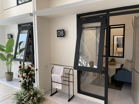 Suasana display rumah subsidi yang telah diperkecil di Jakarta, Sabtu (14/6/2025). Foto: kumparan