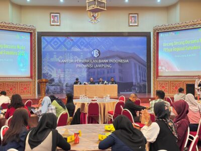 Bincang Bersama Awak Media di Kantor Perwakilan Bank Indonesia Provinsi Lampung, Rabu (18/6).