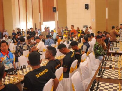 Sebanyak 41 regu dari berbagai instansi turut ambil bagian dalam Lomba Catur Bhayangkara Cup 2025, Sabtu (21/6/2025).